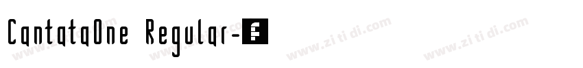 CantataOne Regular字体转换